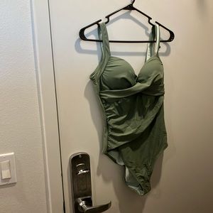 Brand new Cupshe one piece swimsuit in color Sage size Medium.